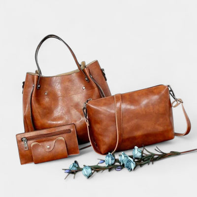 EVERRET 4-PIECE LEATHER BAG SET