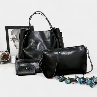 EVERRET 4-PIECE LEATHER BAG SET