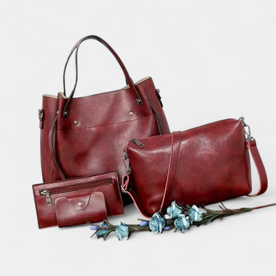 EVERRET 4-PIECE LEATHER BAG SET