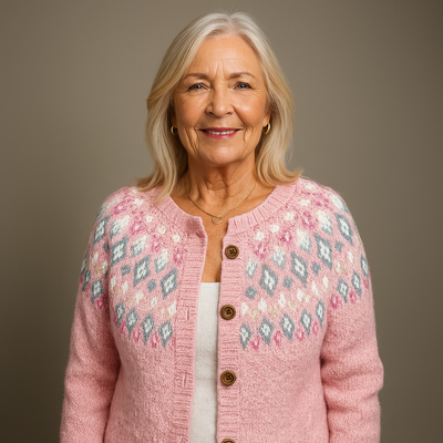 Laera & Cole - Cozy Pink Wool Cardigan