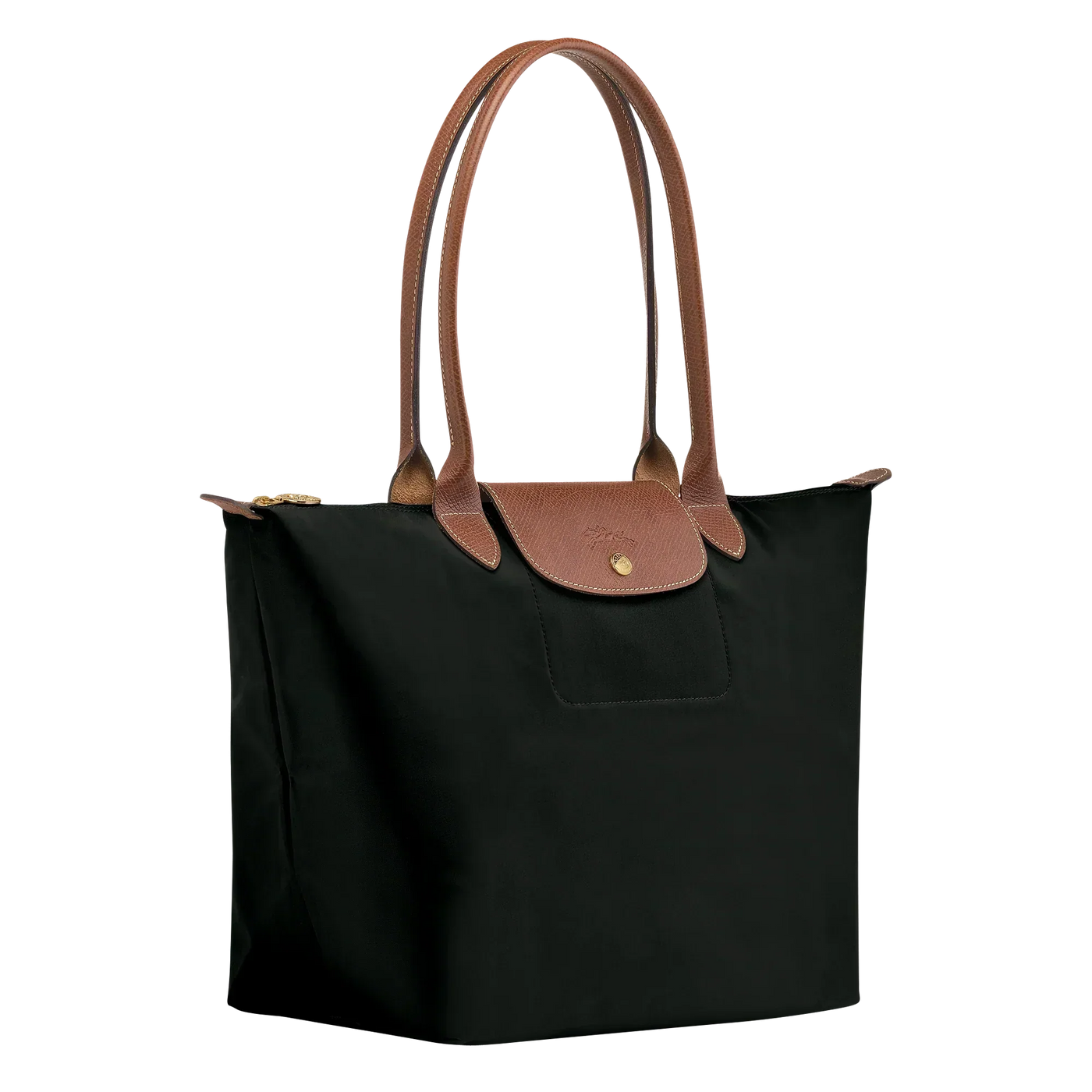 Longchamp-Style Lorent Tote Bag – Black