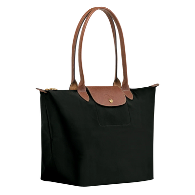 Longchamp-Style Lorent Tote Bag – Black