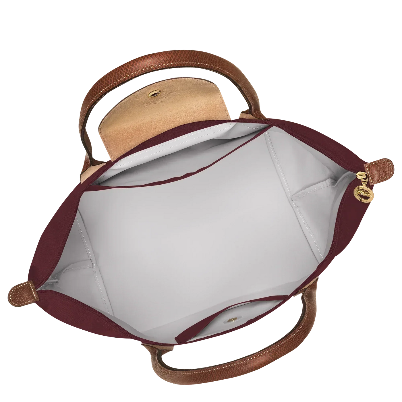 Longchamp-Style Lorent Tote Bag – Burgundy