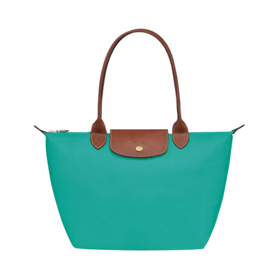 Longchamp-Style Lorent Tote Bag – Turquoise