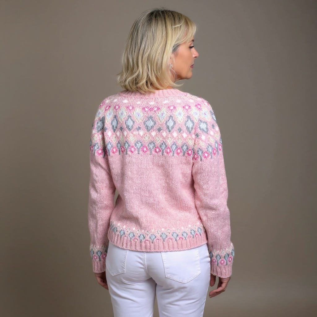 Laera & Cole - Cozy Pink Wool Cardigan