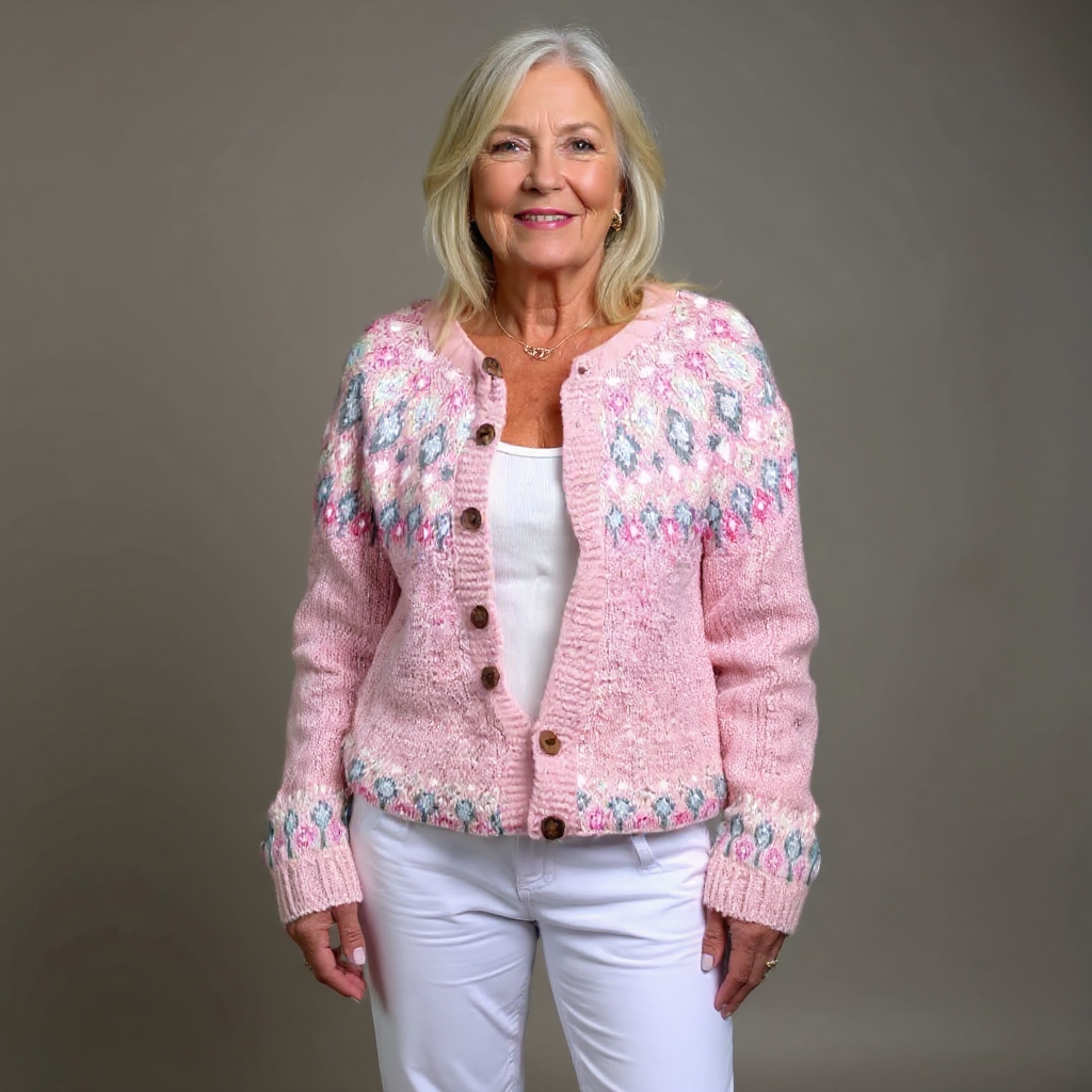 Laera & Cole - Cozy Pink Wool Cardigan